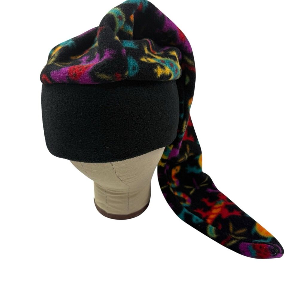 Vintage 90s Kenyon Kidz Kids Ski Hat Long OS Youth Fleece Snakes Frogs Amphibian